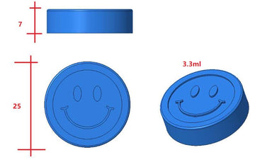 3,3 ml uśmiechnięta monety z monety gumowatej