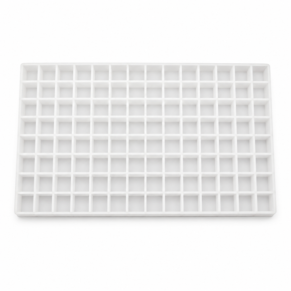 Close-up of 2mL cube silicone gummy mold cavities