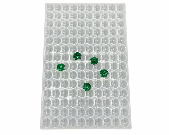 Forma do żelków w kształcie grzybka 3.5 mL - 140 gniazd - pełny widok z gory