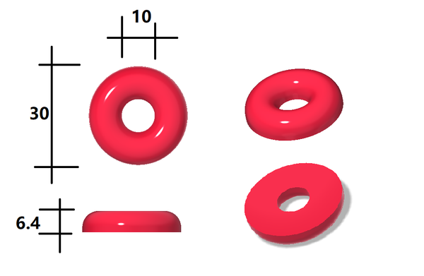 3ml Peach Ring Silikonowa Forma Gummy - 108 Ubytków