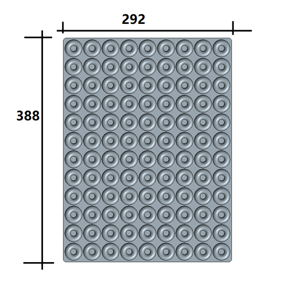 3ml Peach Ring Silikonowa Forma Gummy - 108 Ubytków