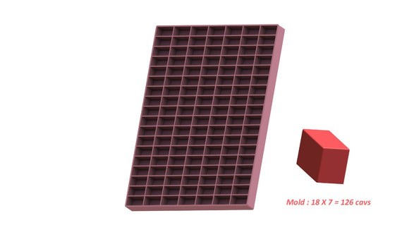 20 ml prostokąta gumowata pleśń - 119 wnęk