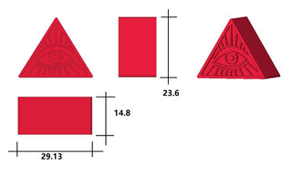 5,1 ml Forma do żelu w kształcie trójkąta piramidy - 220 wnęk